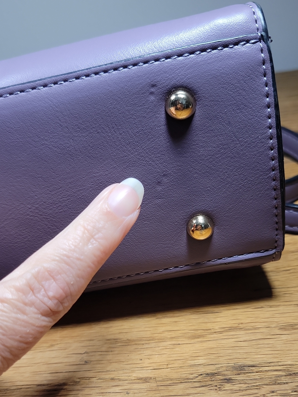 Dune London Purple Top Handle Bag w/ Adjustable Shoulder Strap Interior Pocket - Picture 12 of 12